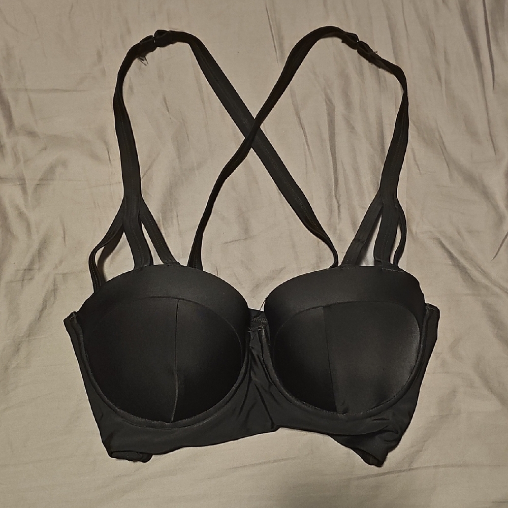 Torrid Black Bikini with Underwire Support Push Up